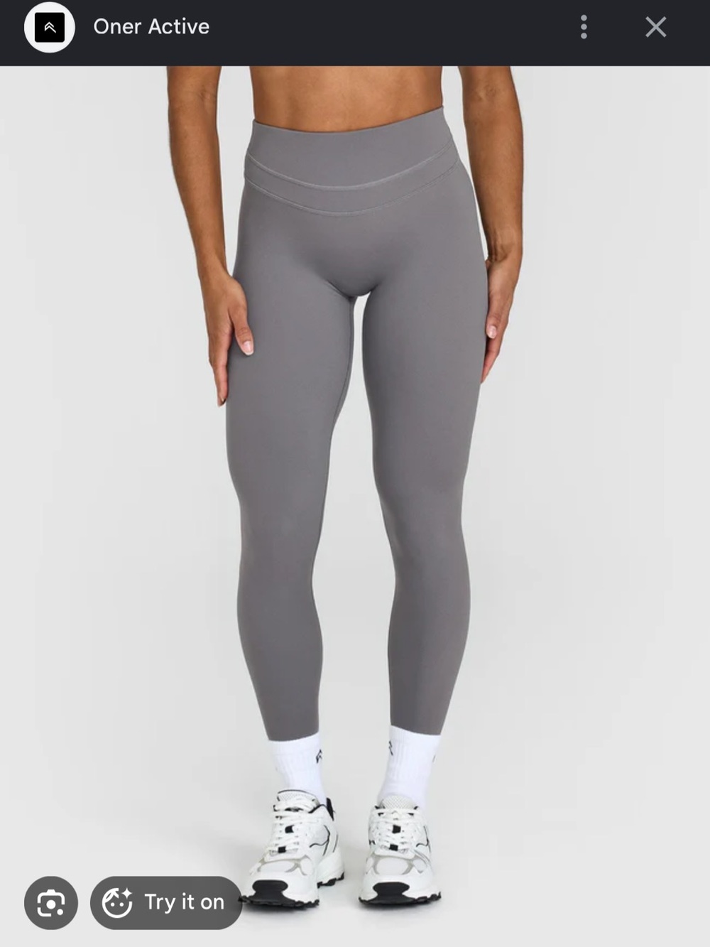 Oner Active UnifiedMove High Waisted Leggings Ash Gray Regular Size Large